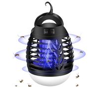 Lámpara antimosquitos portátil 2 en 1 con batería recargable, resistente al agua, ideal para acampar, con luz UV y LED.