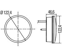 HELLA Piloto antiniebla posterior (Ref: 2NE 344 200-091)