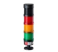 Lámpara apilable, luz de emergencia Industrial, luz de advertencia LED, torre de luz Industrial DC12V/24V AC110V/220V/380V con zumbador(3Layers 12V Buzzer)