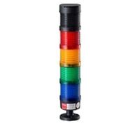 Lámpara apilable, luz de emergencia Industrial, luz de advertencia LED, torre de luz Industrial DC12V/24V AC110V/220V/380V con zumbador(4Layers 110V Buzzer)
