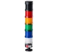 Lámpara apilable, luz de emergencia Industrial, luz de advertencia LED, torre de luz Industrial DC12V/24V AC110V/220V/380V con zumbador(5Layers 220V Buzzer)