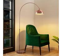 Lámpara arqueada Lennart de Lindby, de cobre, regulable en altura, E27