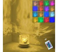 Lampara Aurora Boreal,proyector Aurora Boreal,16 Colores Gradiente Rgb Control Remoto Giratorio Ondulación Del Agua Luz De La Noche Para El Dormitorio,habitación Los Niños,fiesta,bar,sala Juegos
