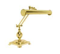 Lámpara Banquero de Mesa Latón Pulido E14 43 CM Macizo Estilo Moderno Orientable