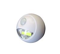 LÁMPARA C/SENSOR MOVIMIENTO | Plástico, lámpara con detector de movimiento, tecnología COB, 100 lúmenes, iluminación de seguridad, hogar, blanco