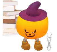 Lámpara Calabaza Fantasma Colorido Adorable Decoración Portátil Recargable