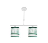 Lampara caledonia 2xe14 blanco/verde regx43x14cm