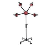 Lámpara calefactora infrarroja de 5 cabezas 750w con ruedas infrarrojas calor lámpara salón calentador de pelo altura ajustable para cuidado capilar (gris plateado)