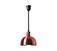 Lámpara calentadora de alimentos - óptica: cobre - 29 x 29 x 29 cm - Royal Catering - acero - regulable en altura