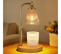 Lámpara calentadora de velas ámbar con temporizador regulable, regalos de cumpleaños para mujeres y madres, calentador de cera de altura ajustable para velas en tarro, regalos de inauguración de la