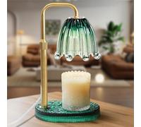 Lámpara calentadora de velas con temporizador, calentador eléctrico de cera para velas con altura ajustable y regulador de intensidad para cera perfumada, decoración de fragancias para el hogar y