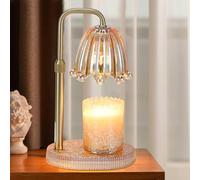 Lámpara calentadora de velas con temporizador, calentador eléctrico de cera para velas con altura ajustable y regulador de intensidad para cera perfumada, decoración de fragancias para el hogar y
