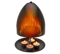 Lámpara calentadora de velas de metal de 27 cm con regulador - Lámpara calentador de velas para velas Yankee Candle | Calentador de fragancias sin llama para decoración del hogar, dormitorio y