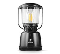 Lampara Camping Retro Filamento LED | Linterna Camping recargable | Farol LED Impermeable y Robusta IP64, Iluminación regulable, Modo Luz de Vela | Iluminación Carpa 360 Grados, gancho integrado