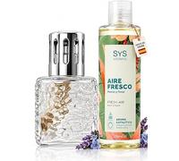 Lámpara Catalítica Wellness con Recambio Aire Fresco 250ml | Fragancia Fresca y Floral, Purifica el Aire, Piedra Catalítica, Neutraliza Malos Olores, Incluye Recambio 250ml