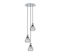 Lampara circular de 3 colgantes san petesburgo cromo fabrilamp