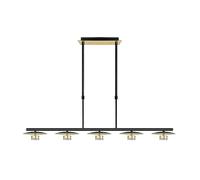 Lampara Ciudad Del Cabo 5l 30w 4000k Negro/oro Regx104x15 Cm 2400 Lm