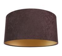 Lámpara Colgante Aimee Tela Oro Marrón Ø50cm Velur Óptica dormitorio