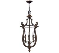Lámpara Colgante ANABELL 9 Bronce 4xE14 Ø42cm Regulable Salón Rústico