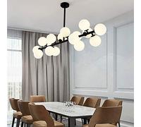 Lámpara colgante, Araña rústica lámpara V-intage colgante iluminación grande brillante claro oro negro Compatible with comedor, hogar, entrada