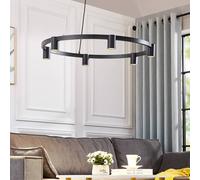 Lámpara colgante Arcchio Brinja, negro, Ø 94 cm, 6 luces, GU10