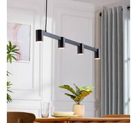 Lámpara colgante Arcchio Brinja, negro, 120 cm, 4 luces, GU10