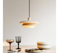 Lámpara colgante Ava de Dyberg Larsen, beige, metal, Ø 31 cm