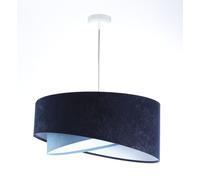 Lámpara Colgante Azul E27 Redonda D: 50 Cm Tela Ajustable Salón