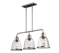 Lámpara Colgante BABKA Níquel 3-luces Alargada Ajustable Vintage Sala De Estar