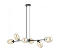 Lámpara colgante bimala ámbar 6 luces marca wonderlamp