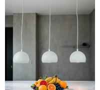 Luminex Lámpara colgante Sool, blanca, longitud 65 cm, 3 luces, metal, E27 True