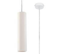 Lámpara Colgante Blanco Cerámica para Pintar Ø 7,5CM Angosto Cilindro GU10