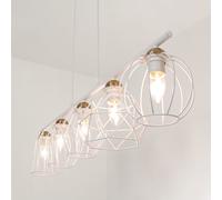 Lámpara Colgante Blanco Metal Alambre Pantalla Mesa de Comedor Galaxy