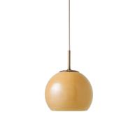 FRANDSEN Lámpara colgante de bola, ámbar, Ø 18 cm, cristal