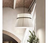 Lámpara colgante Bover Folie S, blanco/negro, Ø 60 cm, tela True