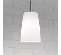 Lámpara colgante Casablanca Mesa, blanca, cristal, Ø 14 cm, E27