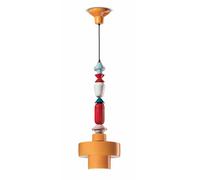 Lámpara Colgante Cerámica Ø 28 Cm Hecha A Mano Retro Colorido Comedor