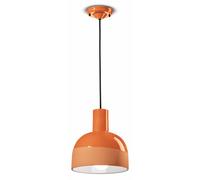 Ferroluce Lámpara colgante Caxixi de cerámica, naranja