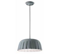 Ferroluce Lámpara colgante Madame Gres cerámica altura 18 cm, gris