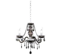 Lámpara Colgante Clásica Elegante Negra 3x E14 Ø46cm Araña