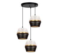 Lámpara Colgante Cocina Desván Negro Oro Blanco Ø45 CM Redondo E27 Pendelleuchte