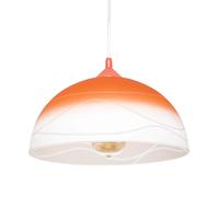 Lámpara Colgante Cocina Mesa De Comedor Blanca Naranja E27 Ø 30 Cm Vidrio Retro