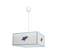 Lampara de techo metal color azul serie cohete 35cm