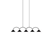 Globen Lighting Lámpara colgante Curve 5 Negro