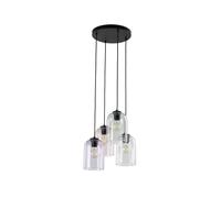 Lámpara colgante cristal sobre roseta redonda 4xE27 MOLLY 10301T