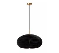 Lámpara Colgante Comedor Regulable Papel Oro Negro Ø52 CM E27 Pendelleuchte Rund