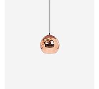 Lámpara colgante con bola de cristal con espejo moderno, lámpara colgante con bola de espejo cromada creativa simple, lámpara colgante con forma de globo, lámpara de techo ajustable para granero,