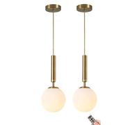 Lámpara colgante con pilas con bombilla recargable regulable y programable, no cableada, lámpara de iluminación de techo colgante con forma de globo, for isla de cocina, mesa de comedor, sala de estar