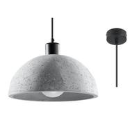 Lámpara Colgante Concreto Cocina Comedor Ø 30CM Altura Regulable Gris E27