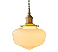 Lámpara Colgante Creativa con Forma de Farol, lámpara Colgante de Cristal de Estilo nórdico, Base E27, lámpara de un Solo Cabezal, lámpara Decorativa para Dormitorio y balcón, lumi